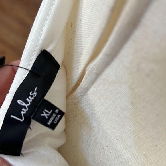 Lulu’s NEW w tags Womens size XL cream off white midi sleeveless dress - Picture 11 of 16